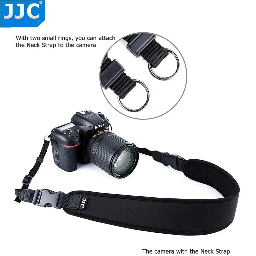 JJC Camera Strap Quick Release Shoulder Neck Strap for Canon Nikon Sony Fujifilm X-T50 Pentax Olympus DSLR Camera Belt Neoprene