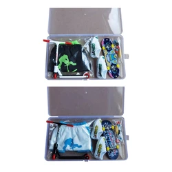 Finger Scooter with Pants Shoes T-Shirt Mini Skateboard Finger Toy Set Party Favor for Finger Training Birthday Gift