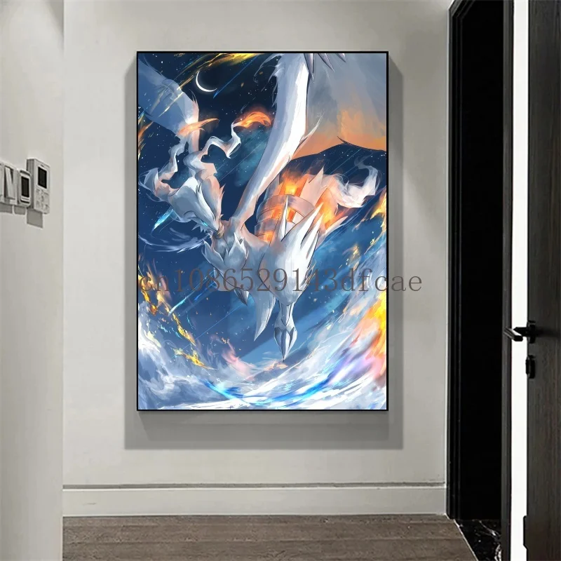Poster Anime Pokemon Karakter Pikachu Charizard HD Lukisan Kanvas Cetak Cocok untuk Hadiah Lukisan Seni Dekorasi Dinding Rumah