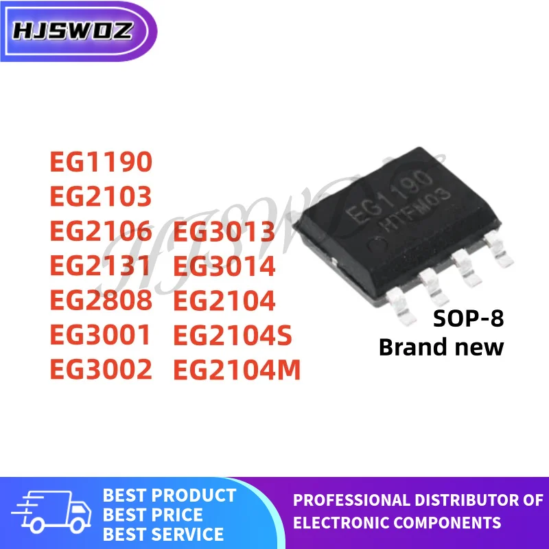 10pcs/lot EG1190 EG2103 EG2106 EG2131 EG2808 EG3001 EG3002 EG3013 EG3014 EG2104 EG2104S EG2104M SOP-8 IC NEW In Stock