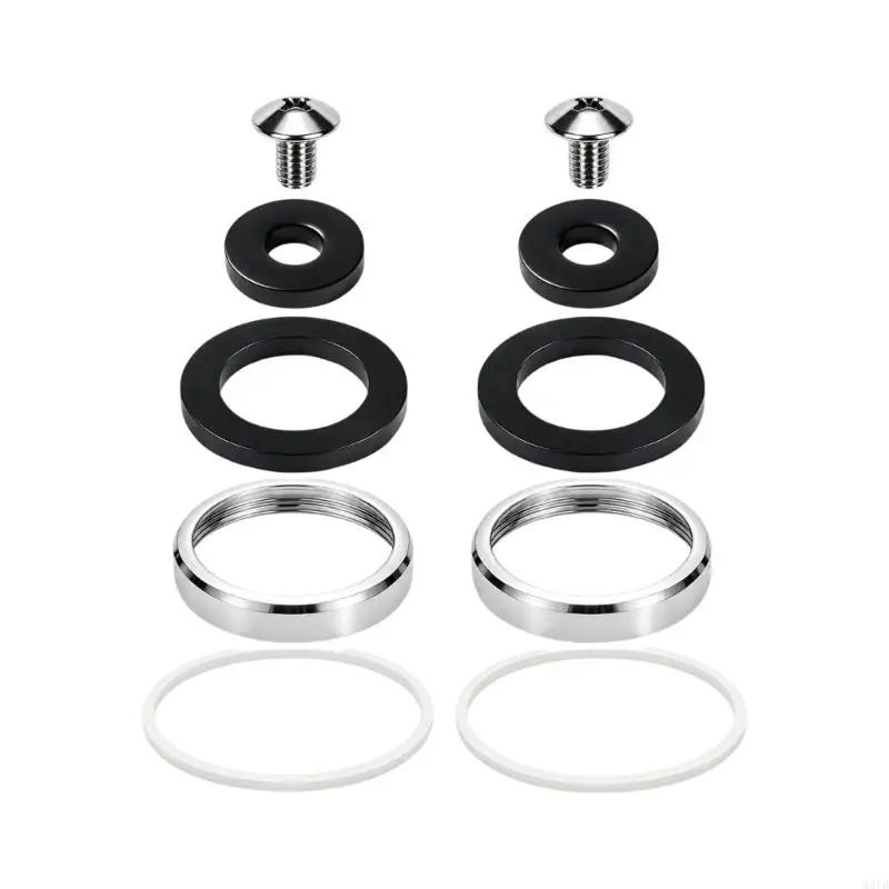 Shower Faucet Washer Repair 2 Sets with Cap Gaskets, Hot and Cold Washers, Retaining Rings and Screws for Worn Spindle M4YD