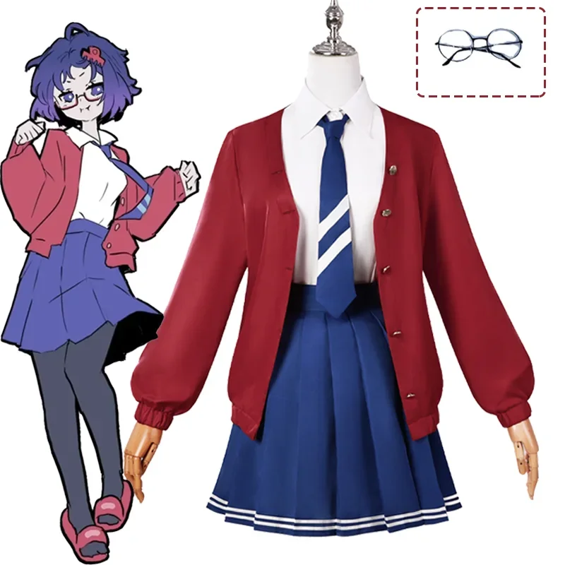 

CosplayGame MiSide Mita Mila Cosplay Costume Red Coat JK School Uniform Dress Anime Carnival Comic Con Role Play Clothes Adult W