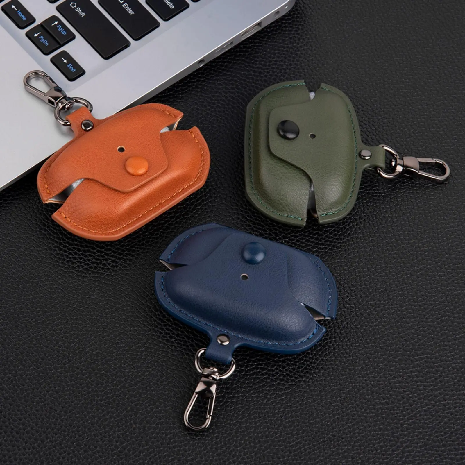 حافظة فاخرة لهاتف سوني WF-1000XM5 غطاء جلدي آمن مع سلسلة مفاتيح ومجموعة تنظيف ملحقات لسوني WF-1000XM5