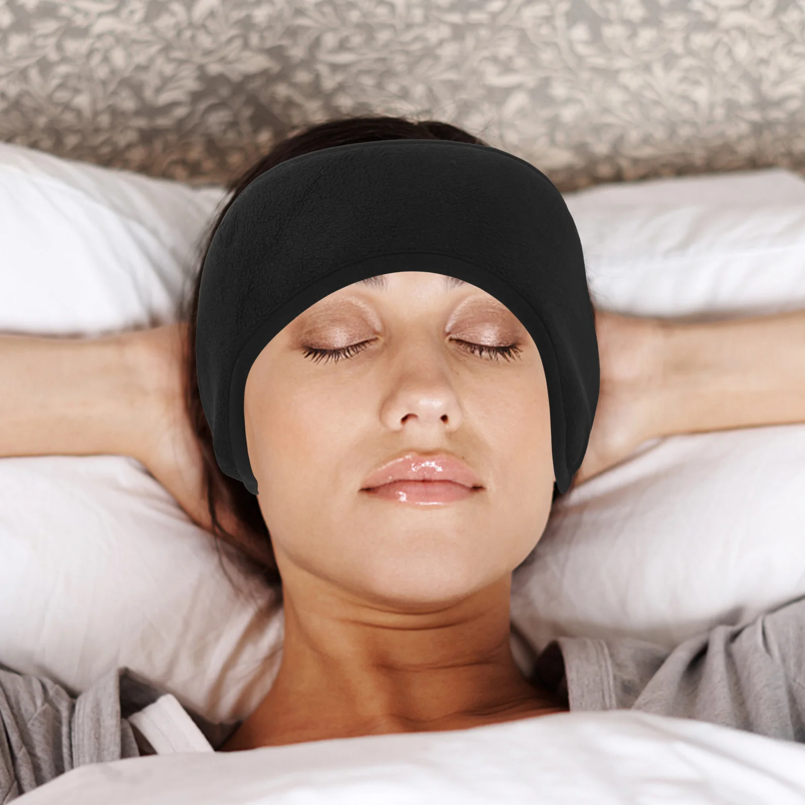 Sleep Earmuffs Adjustable Windproof Cold Resistant Noise Cancelling Ear Covers for Winter Ski Running Long Distance Travel