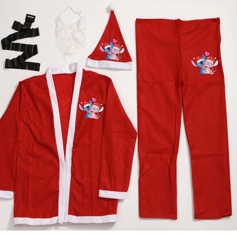 CAN o & Stitch-Costume de père Noël de Noël pour adultes, accessoires de cosplay de Noël Disney, vêtements du Nouvel An, décorations de fête, cadeaux, 2025