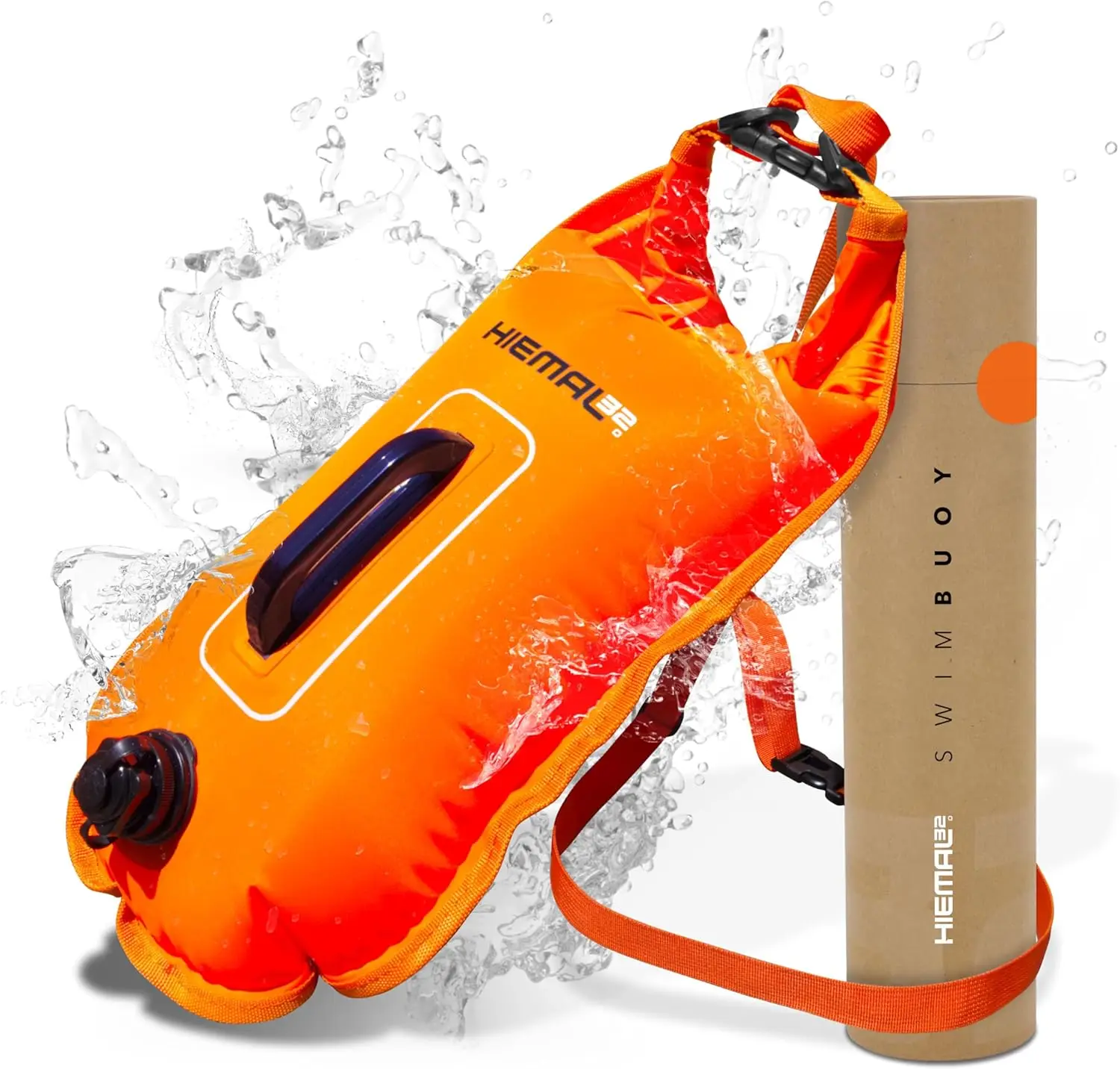 

Swim Buoy for Open Water with Dry Bag 15L, Fully Waterproof Swim Bubble, High Visibility Toughened Nylon Rest Handle Swimming