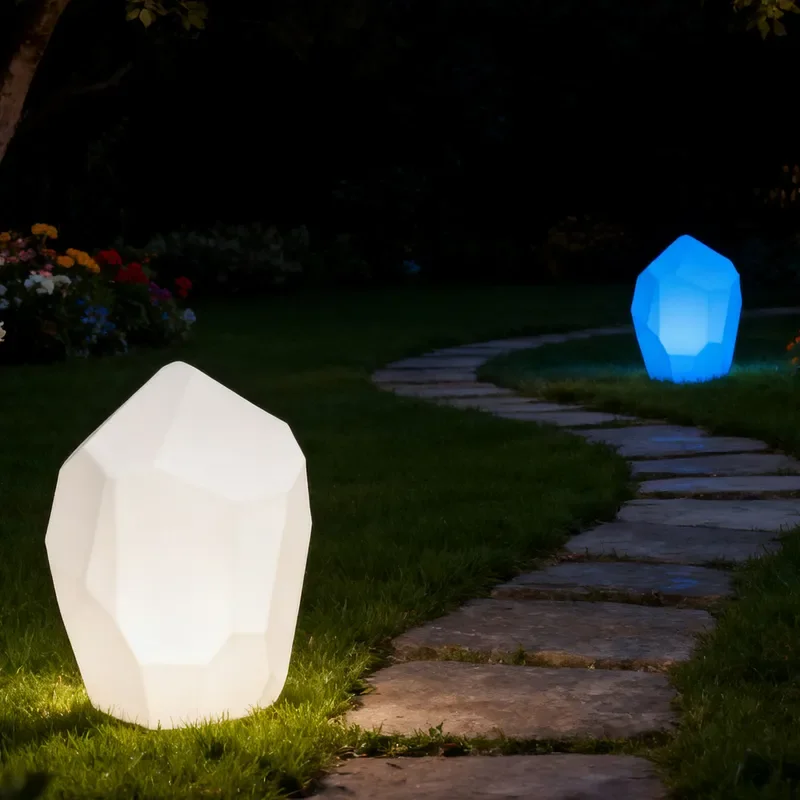 Creative Outdoor Luminous Stone Head Lamp Waterproof Garden Landscape Light for Villa Park Square Scenic Courtyard Lawn
