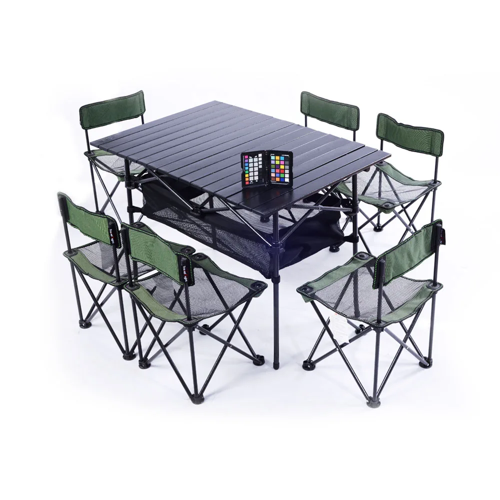 stllf APS003 High Quality Wholesale Custom Portable Folding Camping Table 4-6 Persons Chairs Set