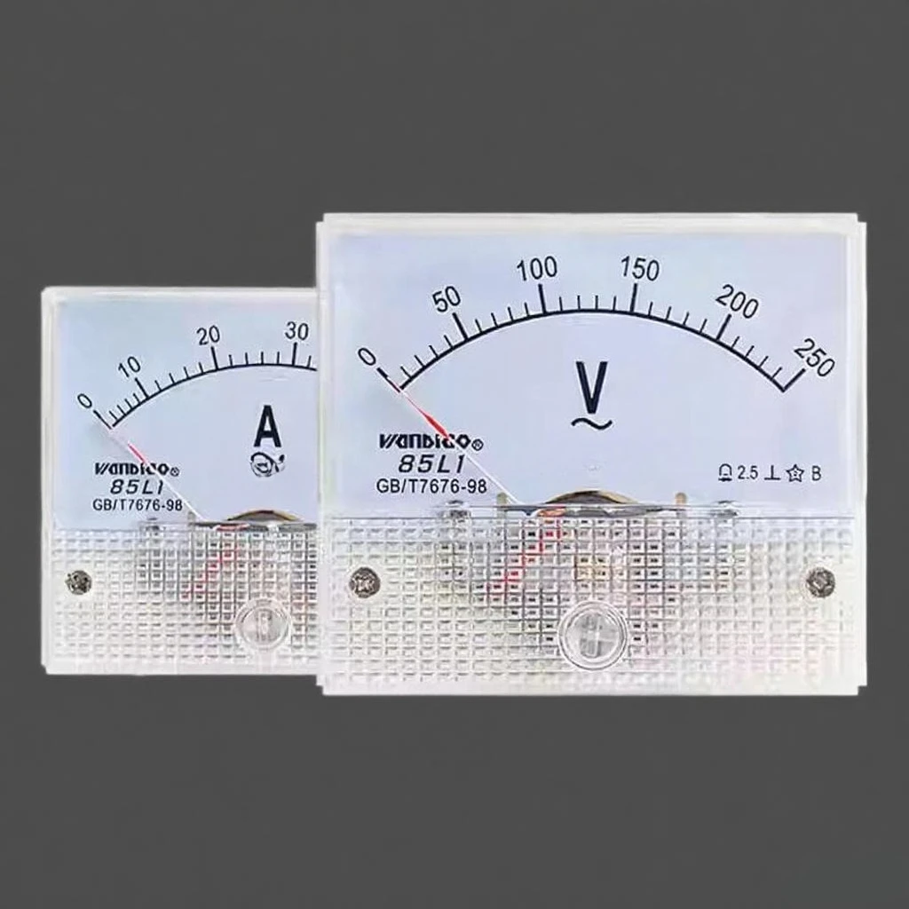 85L1-V/A puntero medidor de CA, voltímetro 250V/450V amperímetro 50A amperímetro voltímetro