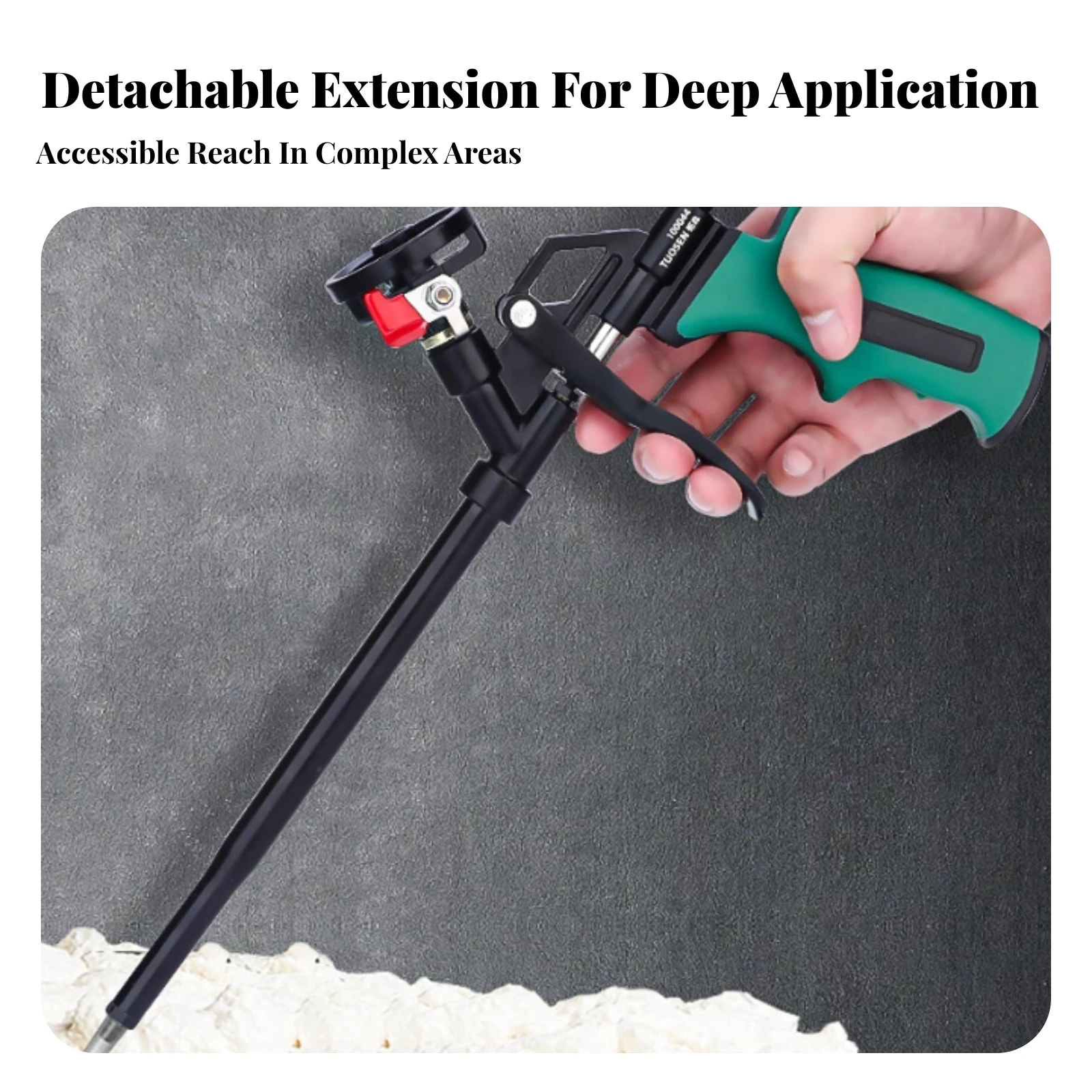 Foam Dispensing Trigger Handle Foam Adhesive Hand Tool Adjustable Flow Control Metal Plastic