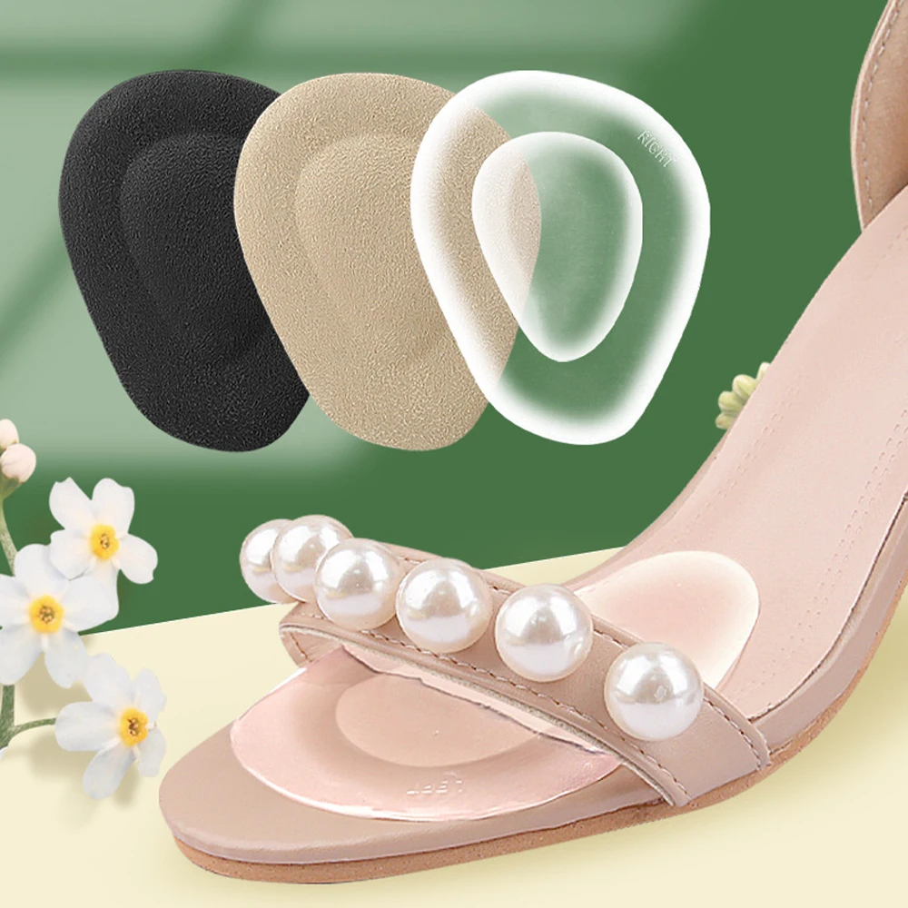 6 Pz Silicone Cuscinetti Del Piede per Le Donne Tacchi Alti Scarpe Antiscivolo Mezze Solette per Sandali Piedi Antidolorifici Inserti Gel Avampiede Pad