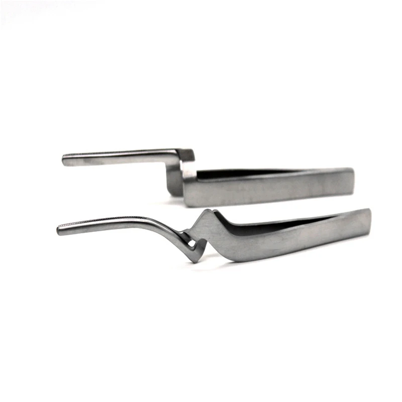 Stainless Steel Dental Articulating Paper Tweezers Straight Curved Occlusion Paper Plier Occlusal Strip Bite Forcep Instrument - Image 2