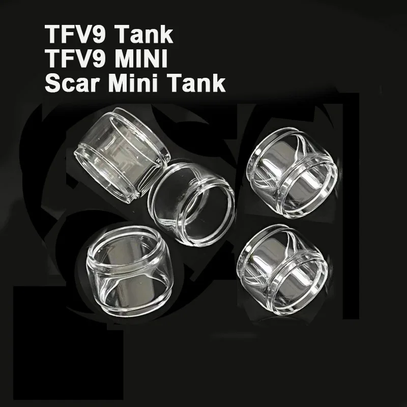 5 Pieces Bubble Glass Tank for TFV9 TFV9 MINI Scar Mini Tank Replacement Bulb Fat Glass Container Tank