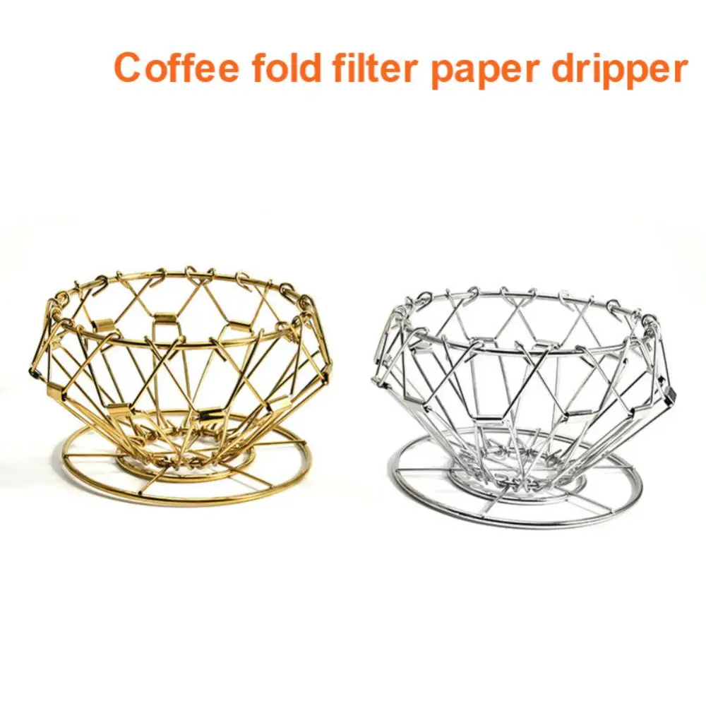 304 Stainless Steel Coffee Dripper Folding Hand Coffee Filter Cup Coffeeware Kitchen Shop Hotel Home Accessories Kitchen Tools