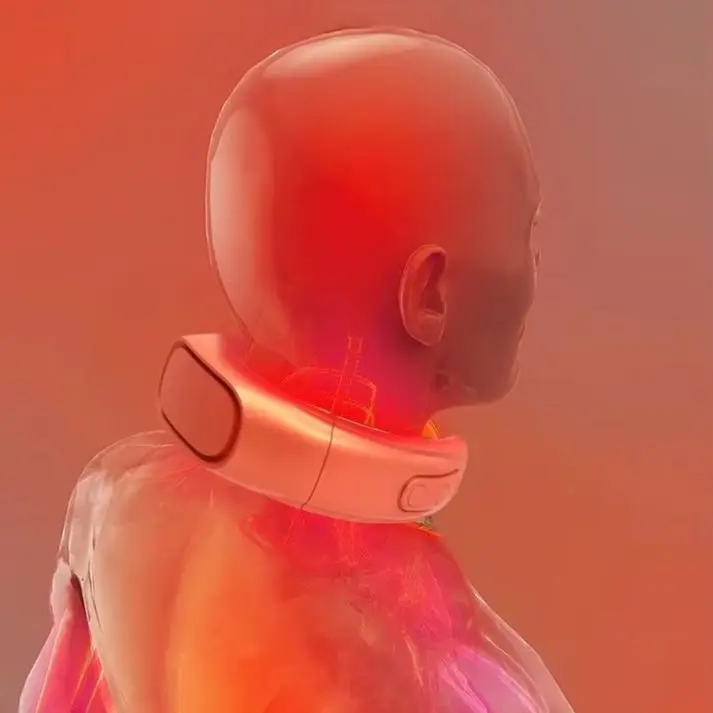 

LED Light Therapy Neck Massager Wireless Heating Pad for Cervical Spondylosis Shoulder Pain