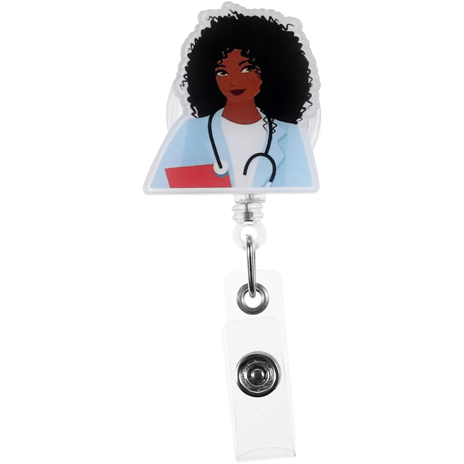 

Retractable Holder Multi-Function Id Card Clip Portable Nurse Badge Clip Name Tag Holder Worker Key Access Anime