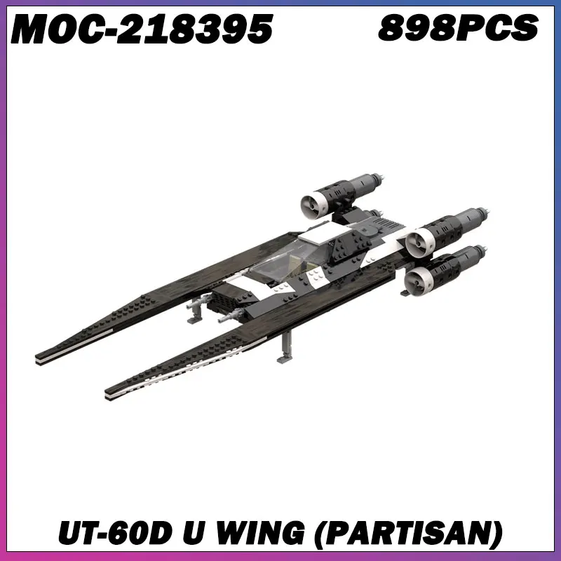 

898 шт. MOC- 218395 Moc Star Battle Partisan UT-60T Модель звездного истребителя Строительные блоки Кирпичи Творческая сборка Развивающие игрушки