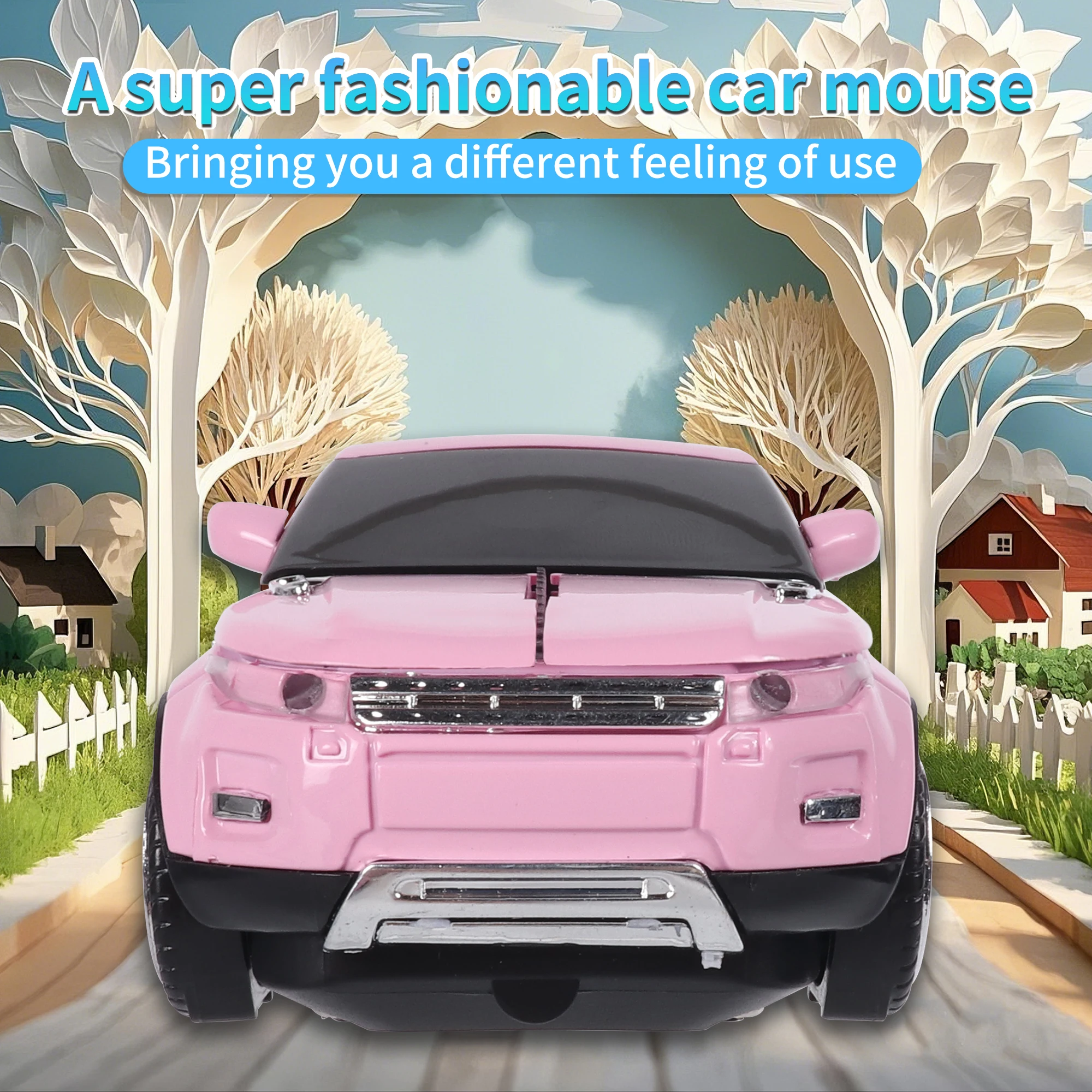 Car Mouse Wireless 2.4G Plug And Play SUV Appearance 1200 DPI Low Noise Button Office Use Play Game Universal Mause For Kids