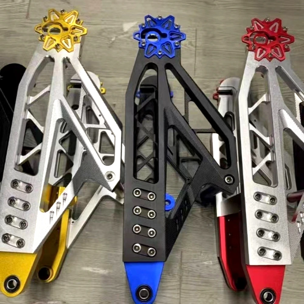 Electric Motorcycle Modified Lotus Swing Arm CNC Adjustable Aluminum Flat Fork 12inch Motor Frame For M3/M5/M6/Monkey/Yadea X5