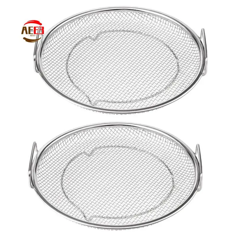 

AEE3-2Piece Stainless Steel Frying Oil Residue Filter Screen Ear Oil Drain Artifact Filter Screen Plate Fried Chicken Silver