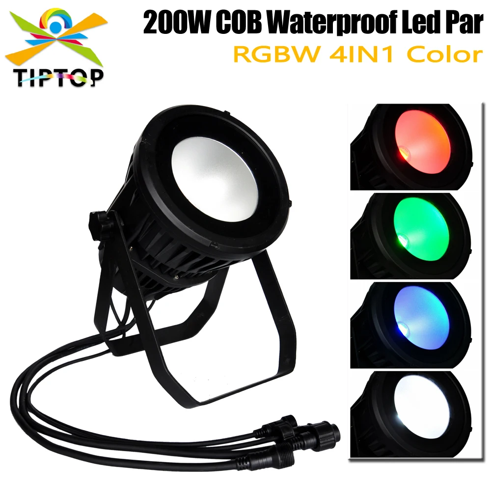 Freeshipping Waterproof 200W COB Led Par Light Tyanshine RGBW 4in1 Outdoor Led Par 64 Cans For Bridge/Tunnel/Building/Park