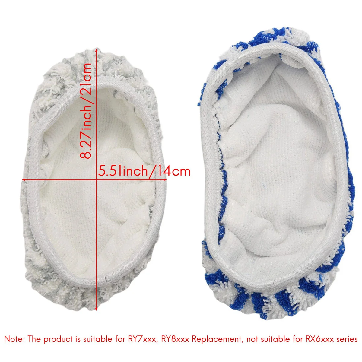 

MHWY 6-шт. Сменные подушечки из микрофибры для Rowenta Clean&Steam ZR 005801 Серия RY7/RY8 не подходит для серий RX6