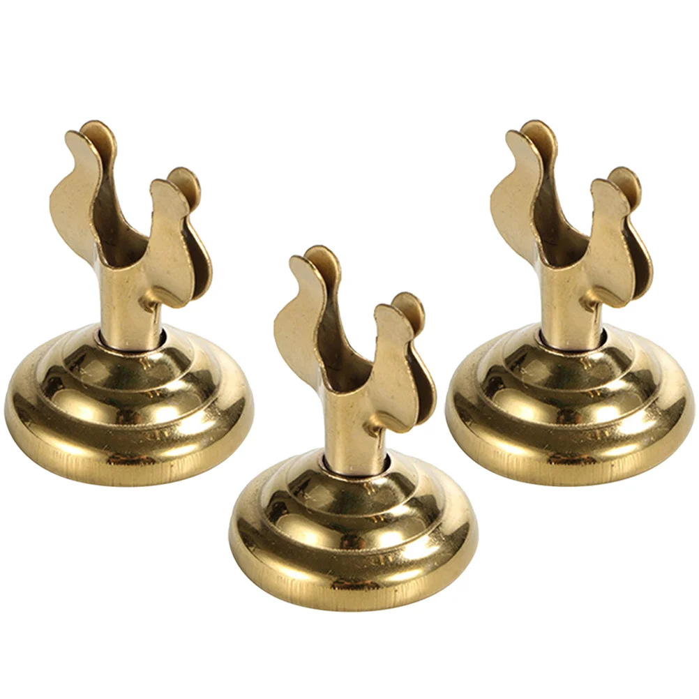 

3 Pcs U-shaped Number Plate Note Holder Photo Stand Clip Stainless Steel Table Sign Metal Clips Desk Name