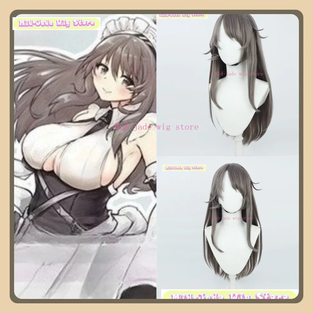 

Mid-jade Wig Store Azur Lane HMS Charybdis Cosplay Wig Anime Game Role-playing Halloween Party Costume Props Synthetic Hair