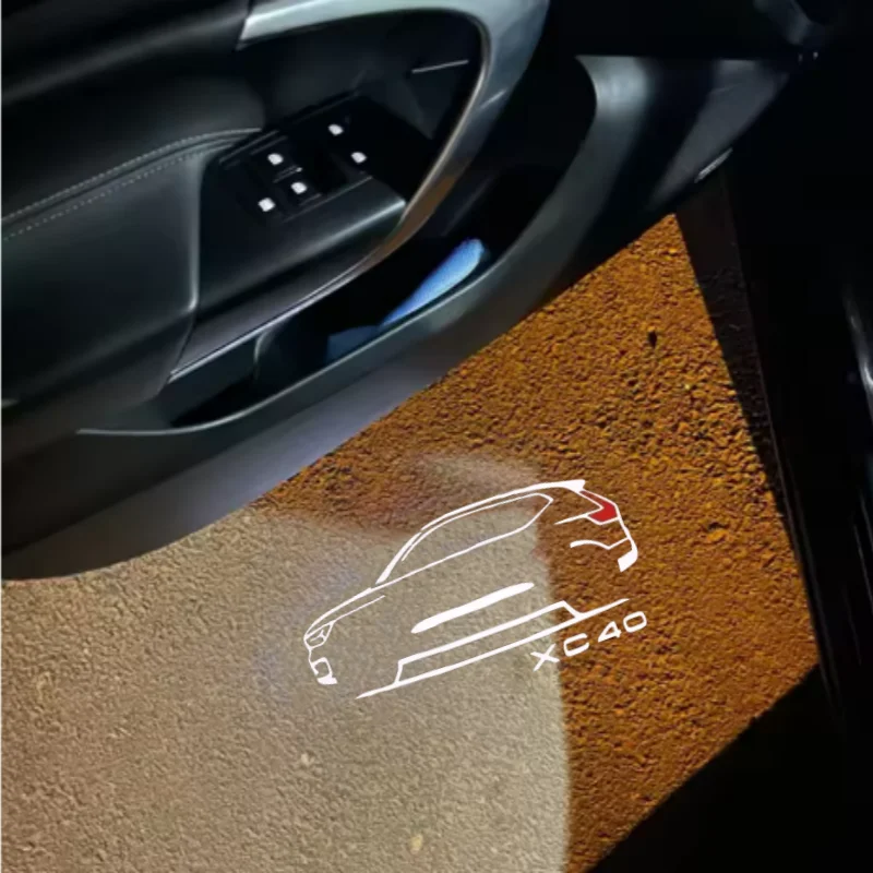 

Автомобильные светодиодные дверные приветственные огни, лазерный проектор, модернизированный свет для Volvo V60 V40 V90 XC40 60 XC90 S80 S60 S90 S80L S60L, аксессуары