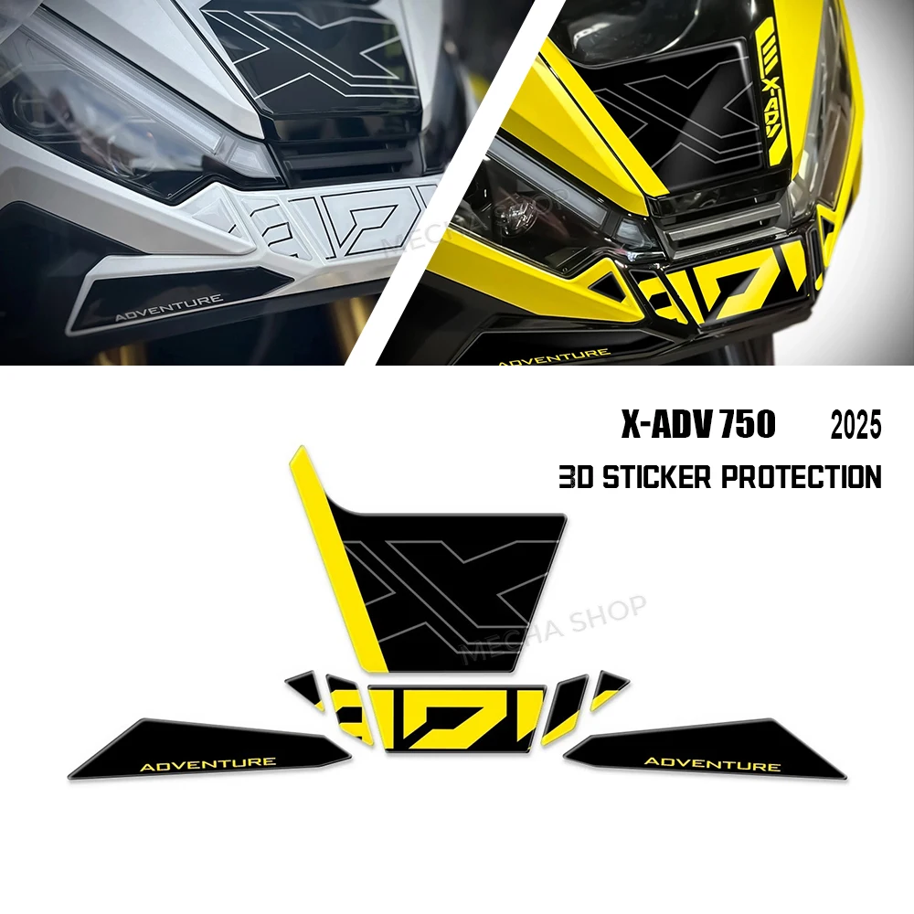 

Передняя наклейка для X-ADV 750 2025 3D эпоксидная наклейка Защитный комплект аксессуаров для мотоциклов