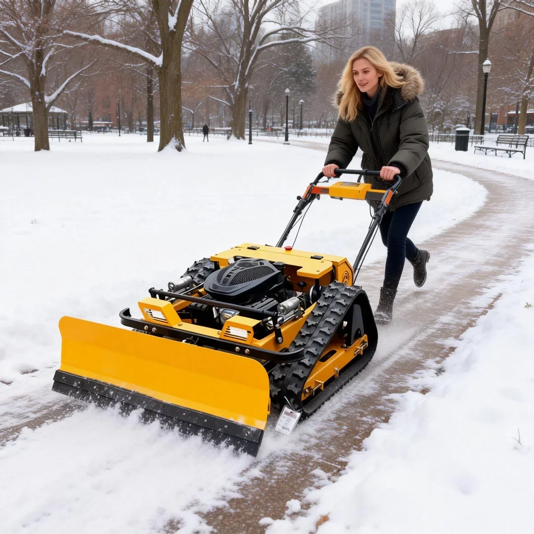 

Customized Powerful Weeding & Snow Removal Lawn Mower - CE EPA Certified Anti-slip Track All Terrain Model