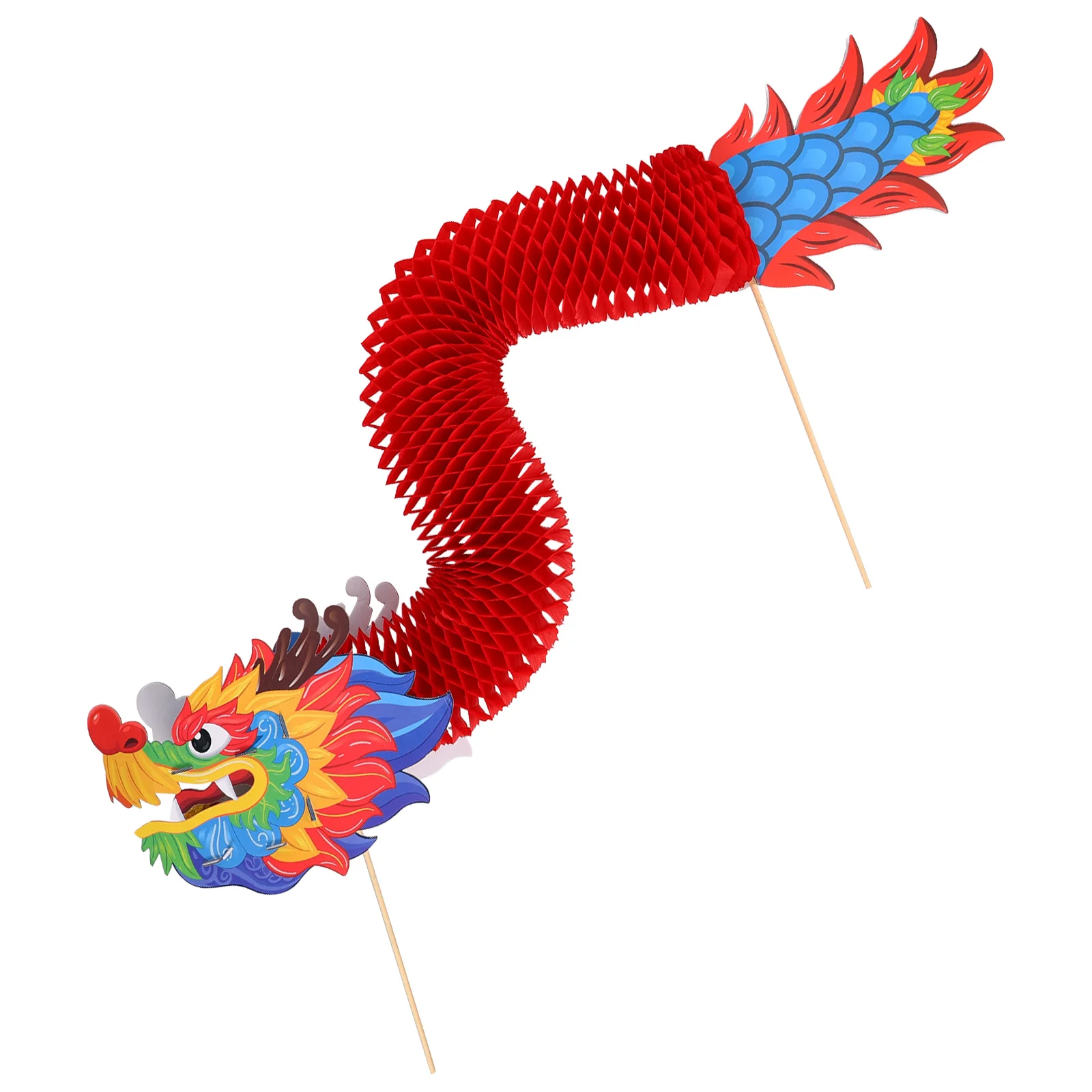

1Pcs Vibrant Dragon Dance Prop for New Year Party Decorations Chinese Paper Craft Supplies