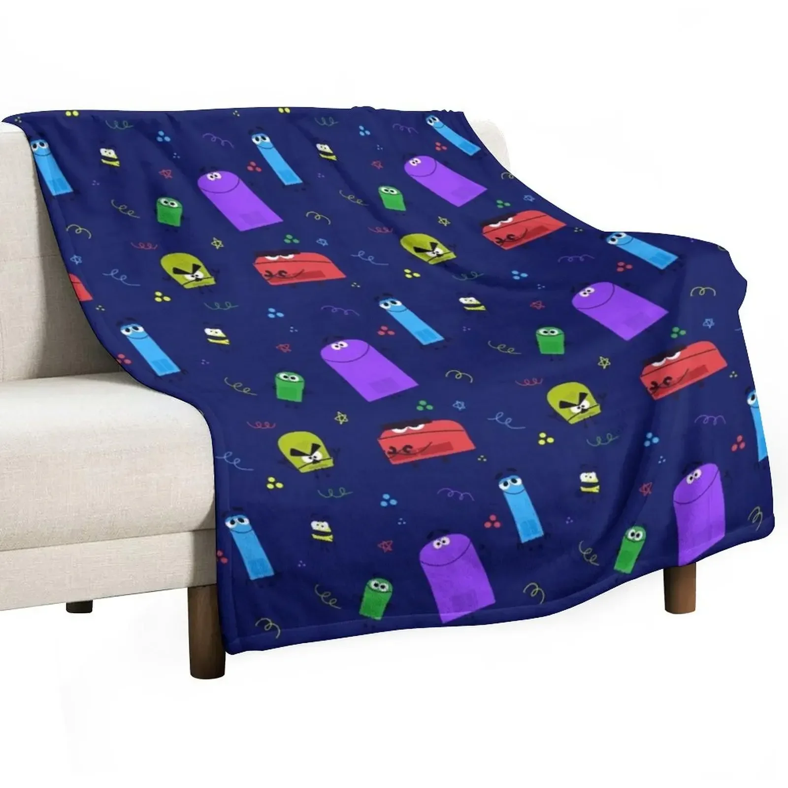 Storybots- netflix pattern Throw Blanket Travel warm winter Blankets