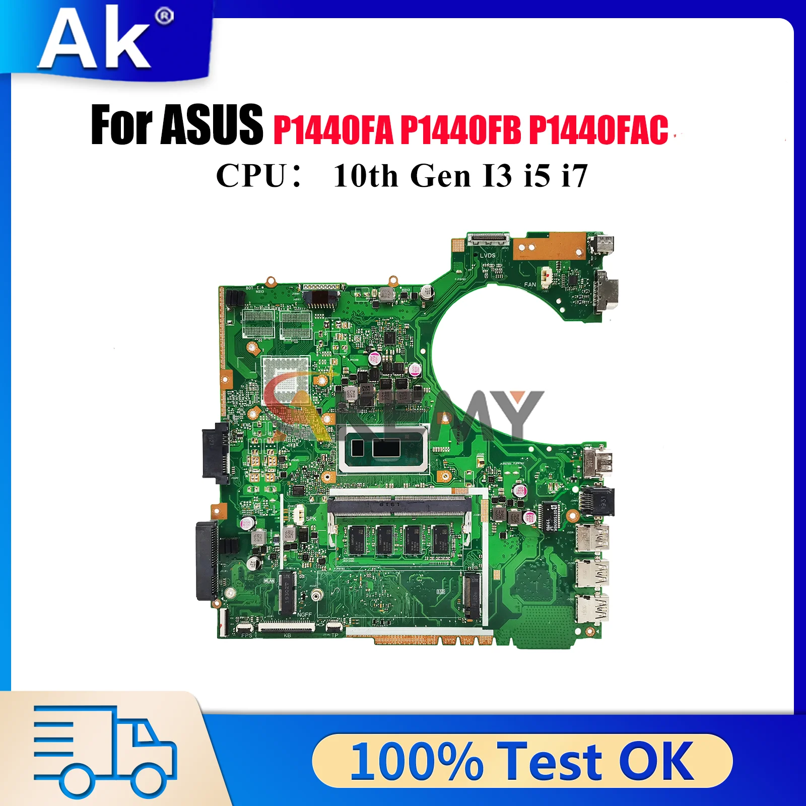 

P1440FA Материнская плата для ноутбука ASUS ProArt P1440F P1440FB P1440FAC P1440FA Материнская плата с 10-го поколения I3 i5 i7 100% тестирование OK stk