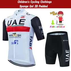 Uae 2024 Boy New Summer Breathable Cycling Jersey Set Child Short Sleeve Bike Clothing Ropa Ciclismo Kids Cycling Suit Bike Wear