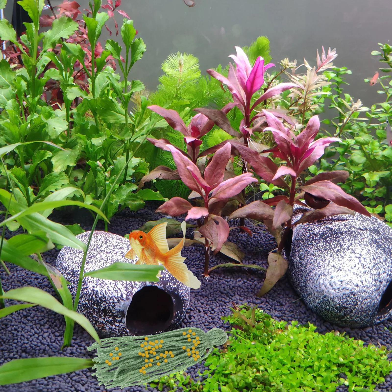 

5Pcs Aquarium Spawning Mop Fish Breeding Tool for Egg Attachment Hiding Playing Resting Spot Tank Ornament Decorations