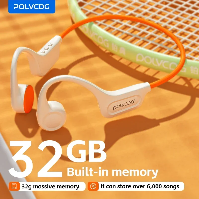 POLVCDG Bone Conduction 32G Ear Hook Bluetooth Earphone IPX5 Waterproof sports Running Cycling Wireless Bluetooth headset-x15