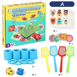 Fly Swatting Card Toy Fun Cognitive English Word Multiplication Tabletop Game Multiplication Family Gathering Game Children's