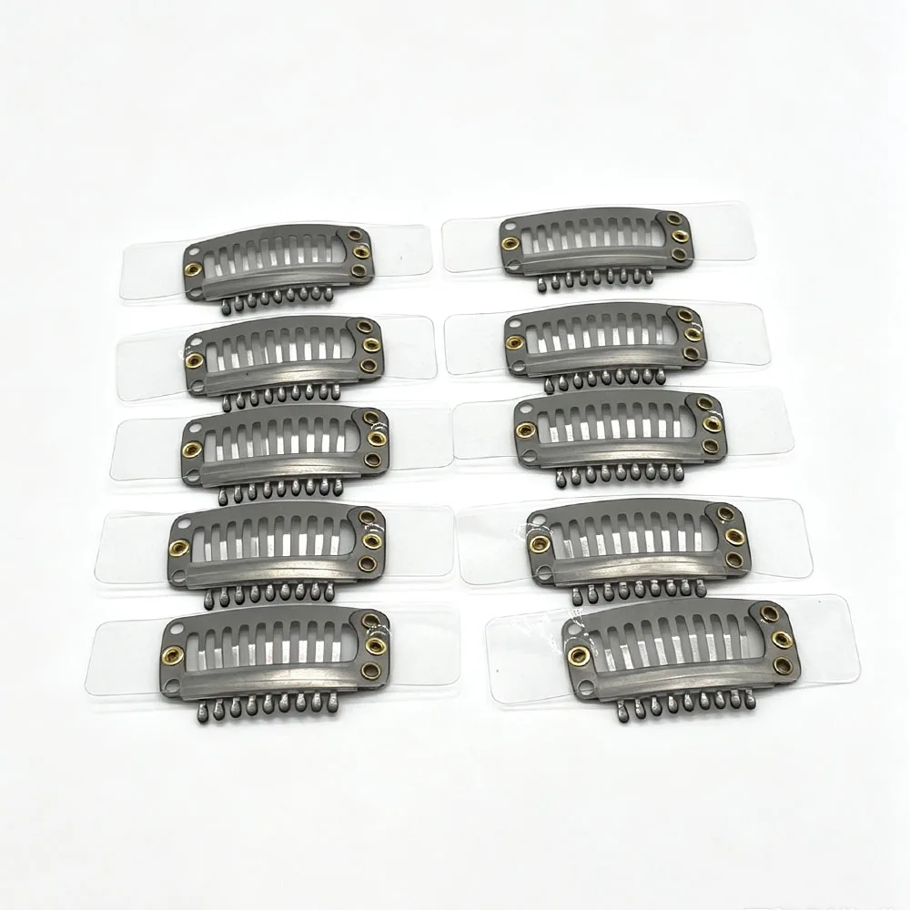 6/10pcs Stainless Steel Clips Set Professional Hair Extension Wig Clips for Human Hair Bangs Snap Hair Clips for Extensions Clip