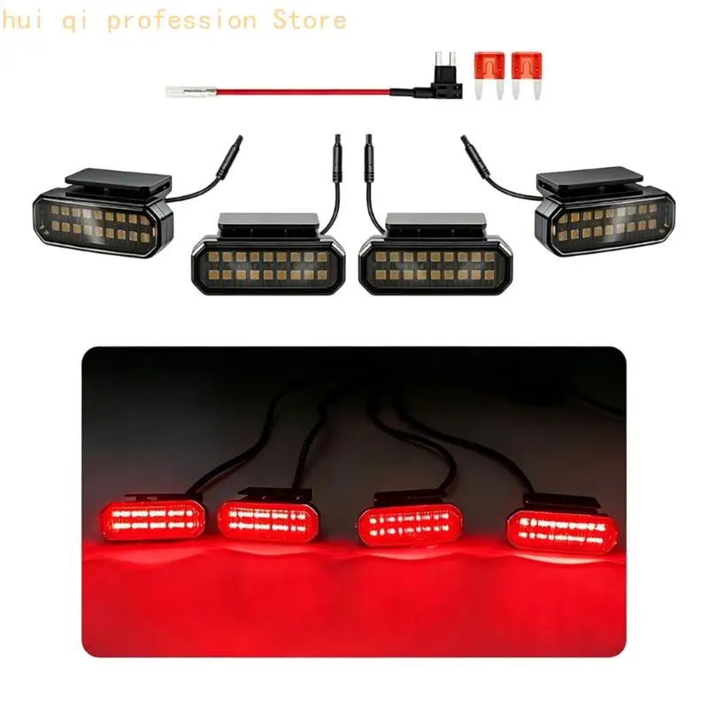 Flashing Front Grille Marker Light Set for Daily Styling Projects H8WE