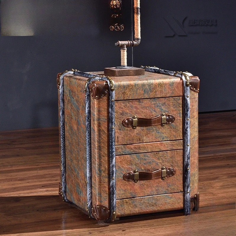 

American retro side table, industrial corner table