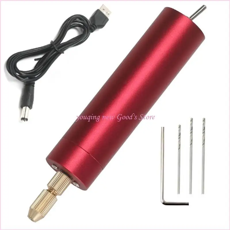57QA Micro Electric Hand Drill Set for Resin Electrical Pin Vise with Drill Bits