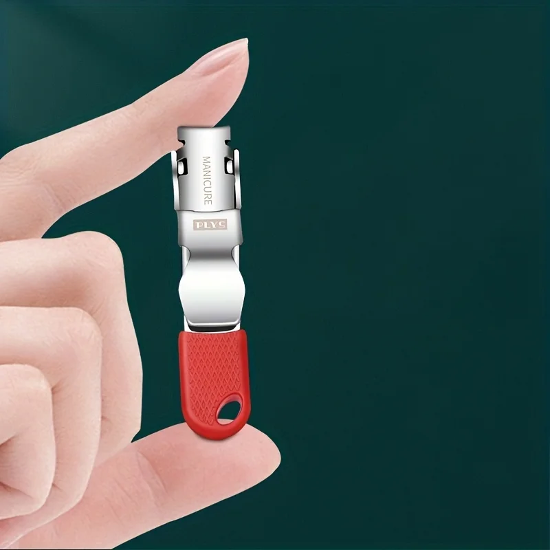 Foldable Nail Cutters Portable Mini Stainless Steel Manicure Fingernail Cutter with Key Chain Nail Scissors Tool for Home Travel