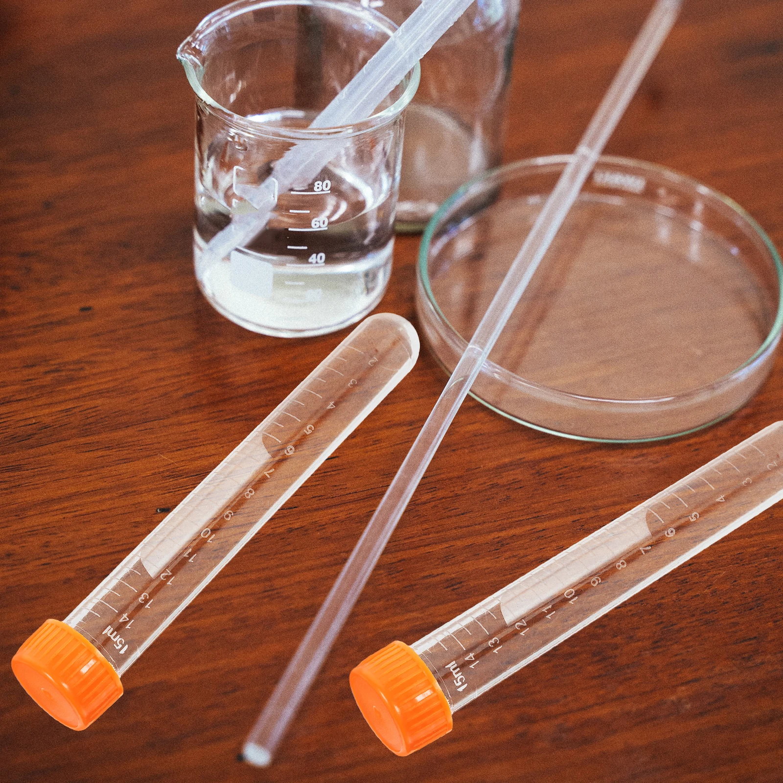 

20 Pcs Sealed Bottle Plastic Tube with Lid Test Tubes Storage Sampling Vials Clear