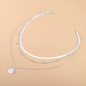 925 Silber immer noch drei lass runde Halskette für Frauen, einfache Kettenschlange, Charm Ball, exquisites Schmuck, Geschenk für Party 8 Hauptverkaufskette 3 Kinder - №6