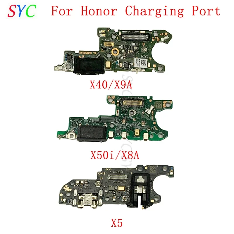 Charging Port Board For Honor X40 X9A X50i X8A X5 USB Charging Connector Repair Parts