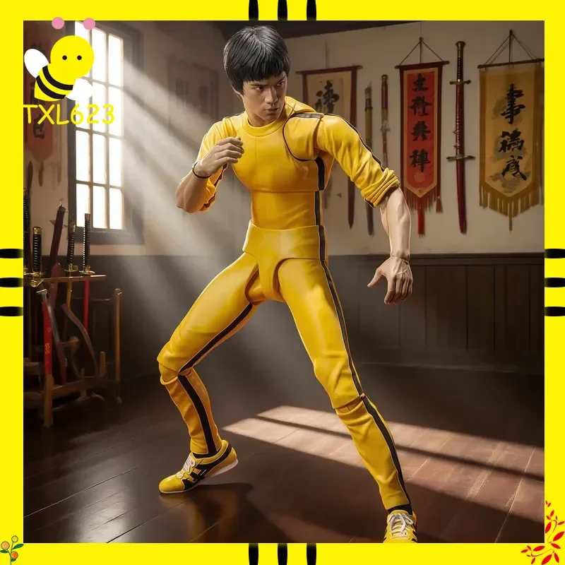 شخصية بروس لي كونغفو - مجموعة متحركة مشتركة جيت كون دو موديل GK هدية مزخرفة لسطح الطاولة قابلة للجمع للجماهير