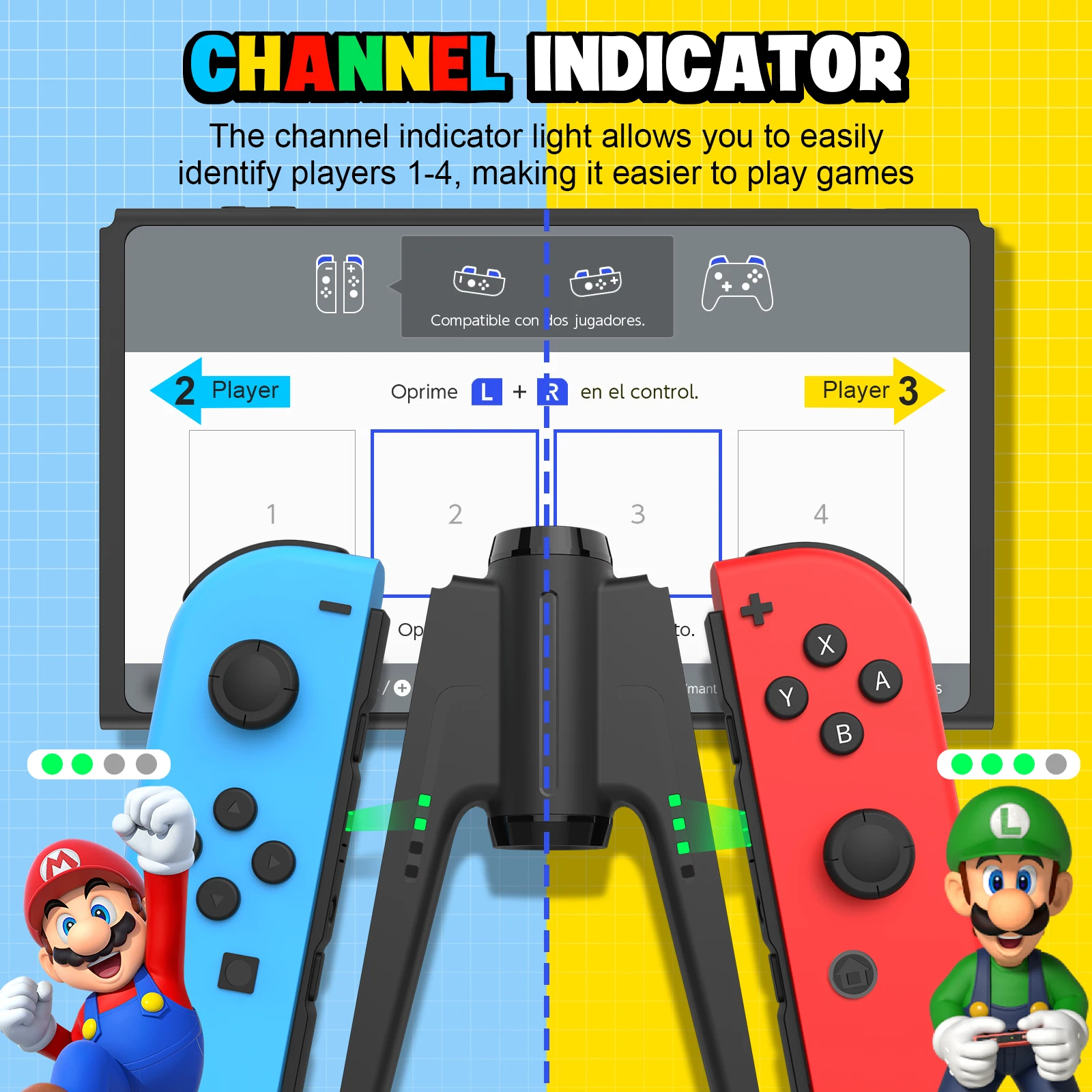 Iine joypad carregamento aperto ponte em forma doca de carregamento compatível nintendo switch/interruptor oled joycon