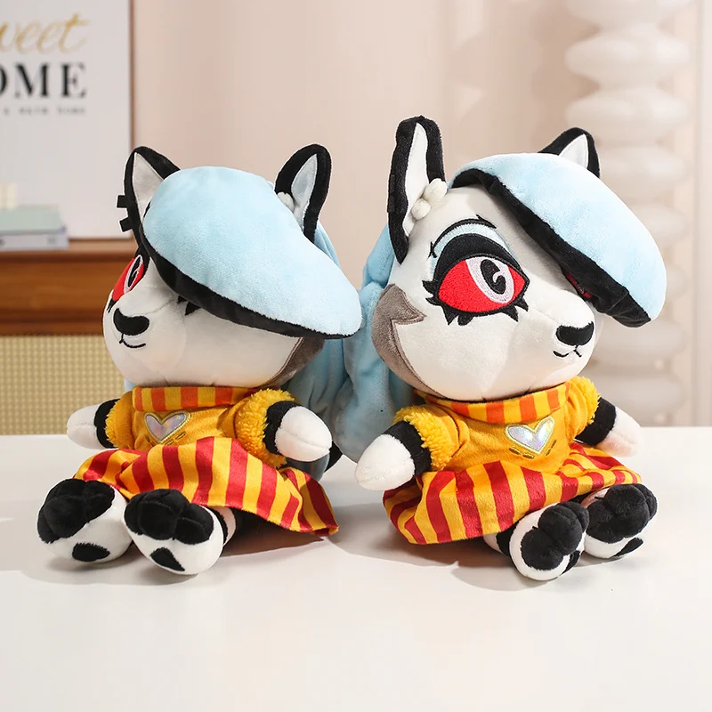 Cute Helluva Boss Loona Plush Toy Soft Fluffy Hell Wolf Doll Small Gift For Anime Lovers Table Sofa Home Decor Companion