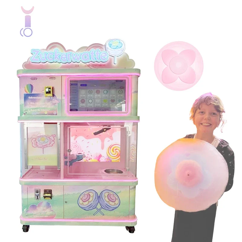 Cotton candy vending machine with vending technology